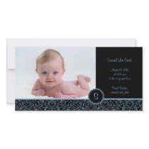 4 x 8 Photo Card Elegant Blue (B)