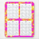 4 Year calendar on Pink Sparks Design Backgrd. Mousepads