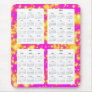 4 Year calendar on Pink Sparks Design Backgrd. Mousepads