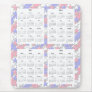 4 Year calendar on White Stars & Stripes Backgrd. Mousepads
