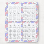 4 Year calendar on White Stars & Stripes Backgrd. mousepads