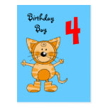 4 year old birthday boy post cards