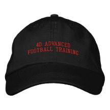 4DAFT BLACK/RED HAT EMBROIDERED HATS