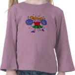 4ème cadeau de fille de pom-pom girl d'anniversair t-shirts