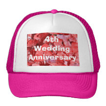 4ème Hortensia d'anniversaire de mariage Casquettes De Camionneur