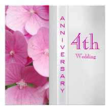4ème Invitation d'anniversaire de mariage