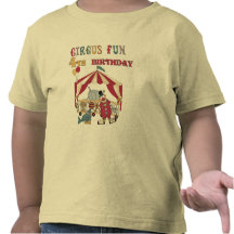 4èmes T-shirts et cadeaux d'anniversaire de cirque