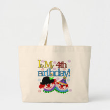 4èmes T-shirts et cadeaux d'anniversaire de clowns Sacs