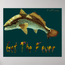 4Ft. Redfish fever Poster by FishTs.com