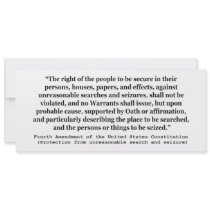 4th Amendment of the United States Constitution Personalized Invite