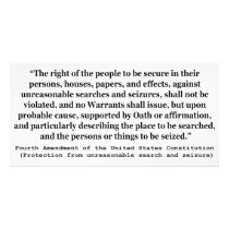 4th Amendment of the United States Constitution Customized Photo Card