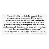 4th Amendment of the United States Constitution Photograph