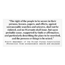 4th Amendment of the United States Constitution Photograph