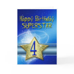 4th Birthday card for Superstar