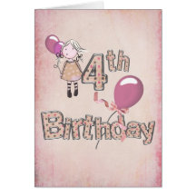 4th Birthday Greeting Cards