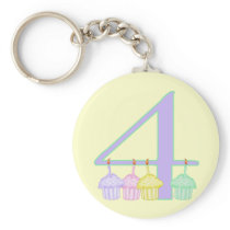 4th Birthday Key Chain