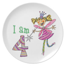 4th birthday party dinner plate