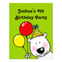 4th birthday party personalized personalized invite