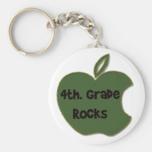 4th. Grade Rocks Keychain