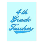 4th Grade Teacher Blue Tshirts and Gifts Post Card