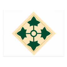 4th Infantry Division Postcard