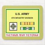 4TH INFANTRY DIVISION VIETNAM WAR VET MOUSE MAT