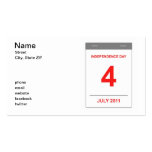 4th July Business Card Templates