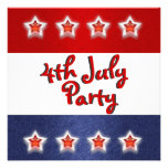 4th July invitations - customizable template