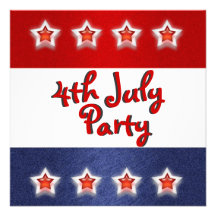 4th July invitations - customizable template