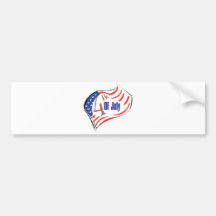 4th of July American Flag Bumper Stickers