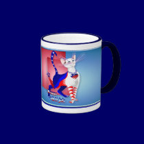 4th Of July American Kitty  Mugs mugs