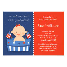 4th of July Baby Shower Invitation