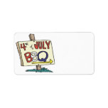4th Of July Barbeque Address Labels