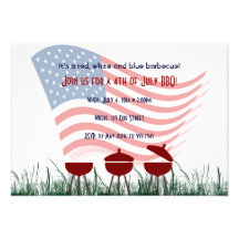 4th of July Barbeque Cookout Invitations