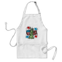4th of July BBQ Apron: Lady Liberty