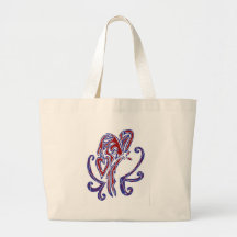 4th of July Butterfly Tote Bags