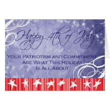 4th of July Card for Our Troops