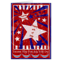 4th of July Card for Our Troops