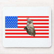 4th of July Cat Mouse Pads