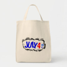 4th of July Cloud Tote Bag