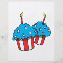 4th Of July Cupcakes Full Colour Flyer