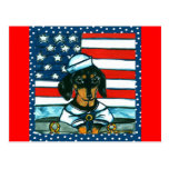 4th of July Dachshund Postcards