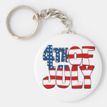 4th of July Design 1 Key Chains