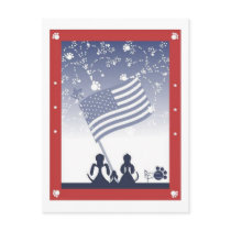 4th of July Dogs Postcard