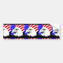 4th of July Eagle Bumper Stickers