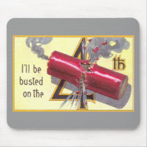 4th of July Firecracker Explodes Mousepads