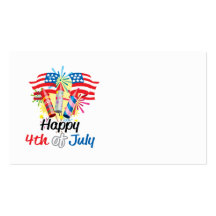 4th of July Fireworks Business Cards