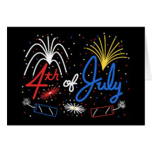 4th of July Fireworks card