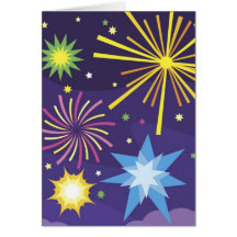 4th of July Fireworks Greeting Card
