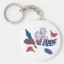 4th of July Fireworks Key Chains